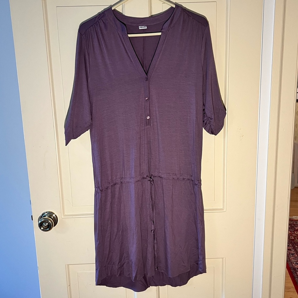 three dots purple dress